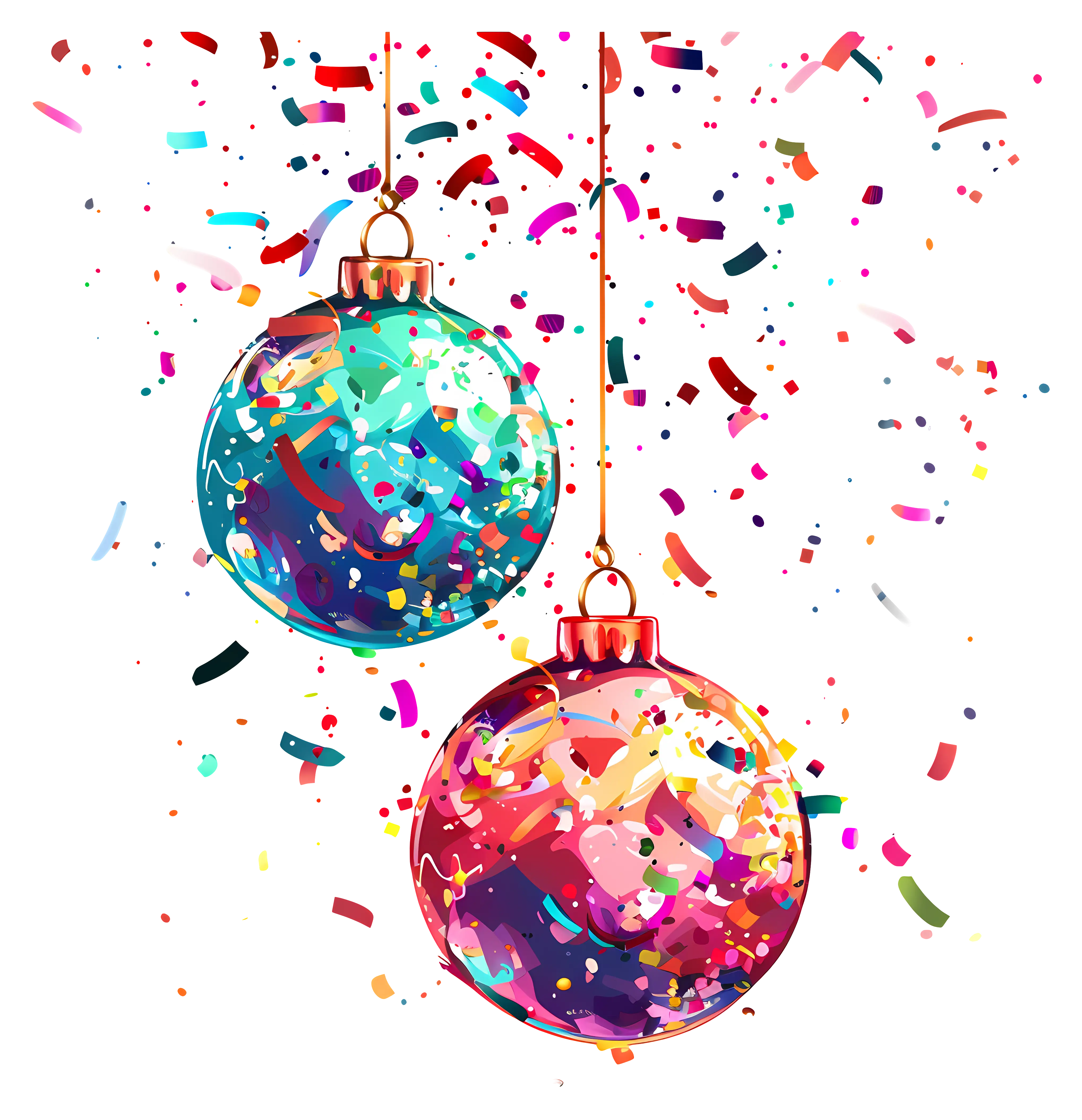 Sparkling and Colorful Christmas Ornaments