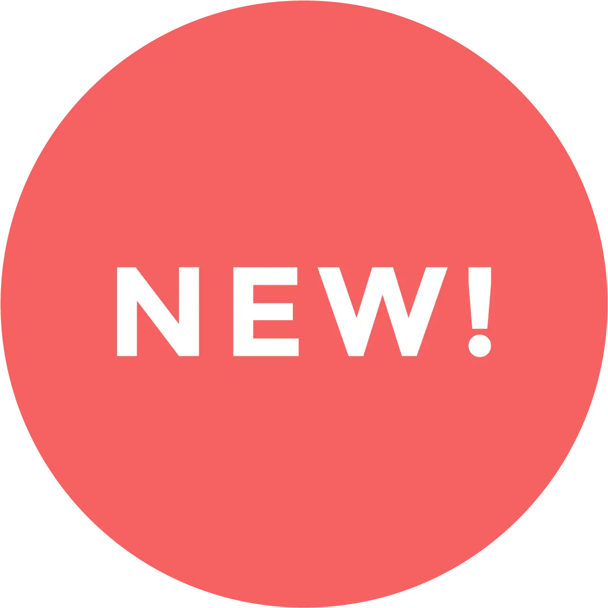 Red Circular &#039;New&#039; Badge Icon