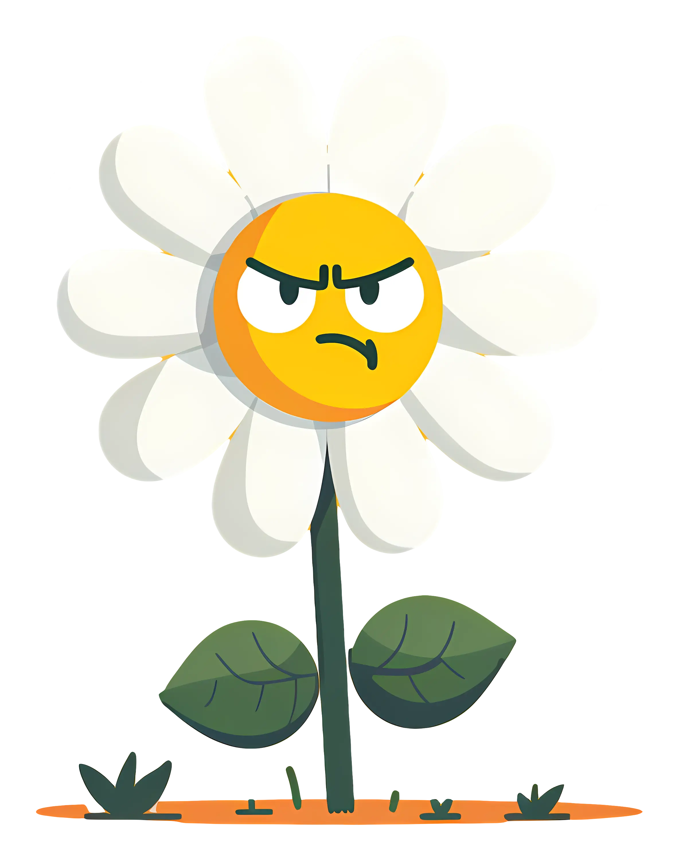 Angry Flower Cartoon