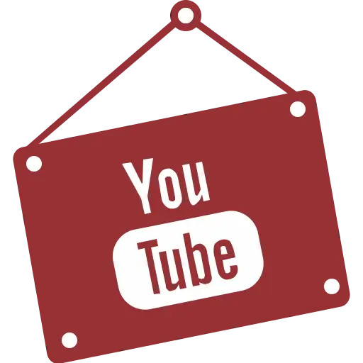 YouTube Hanging Sign in Red