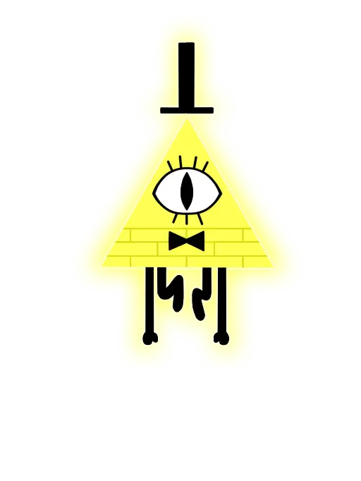 Yellow Triangle Cartoon Character with Bowtie