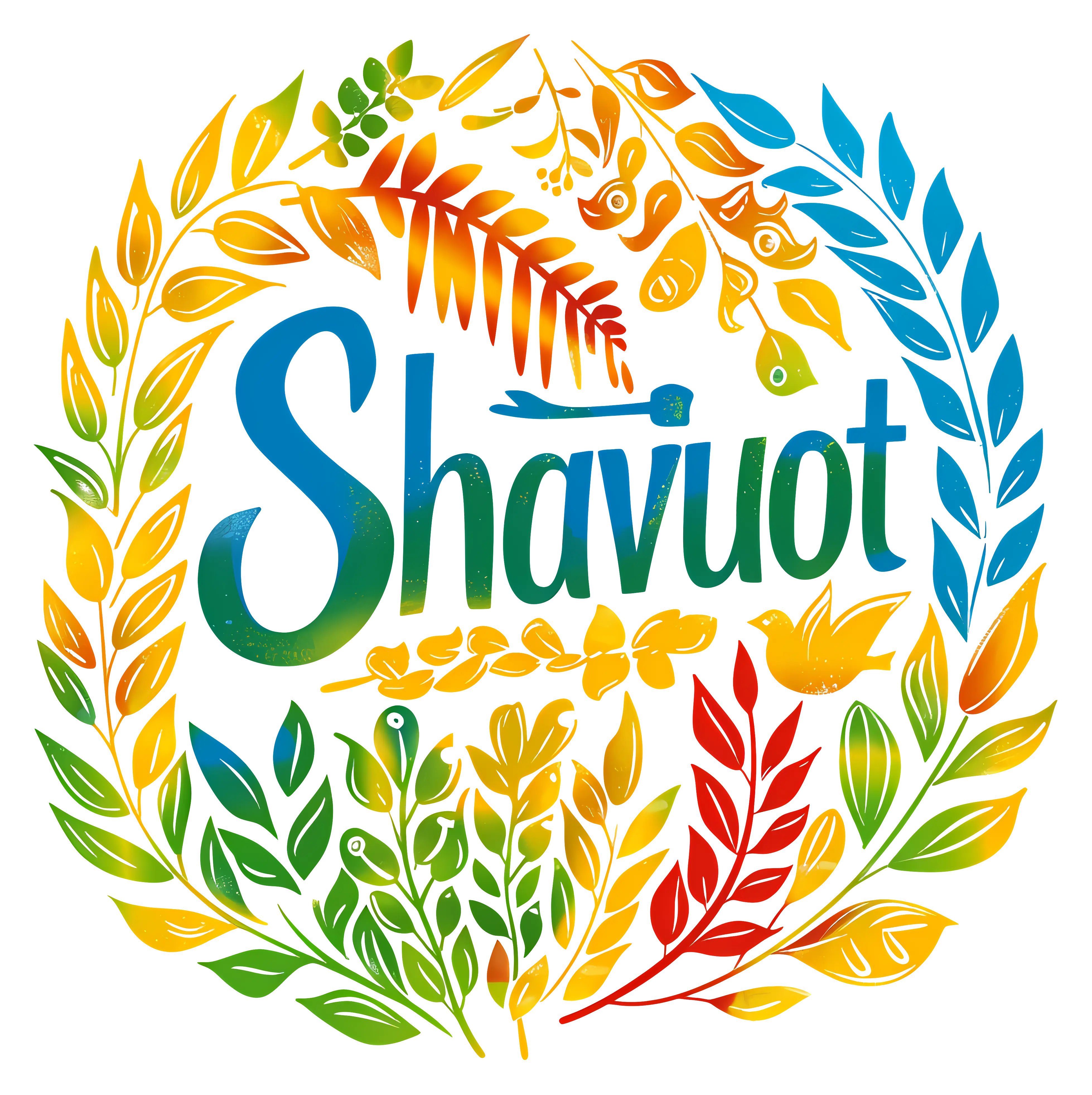 Colorful Shavuot Wreath