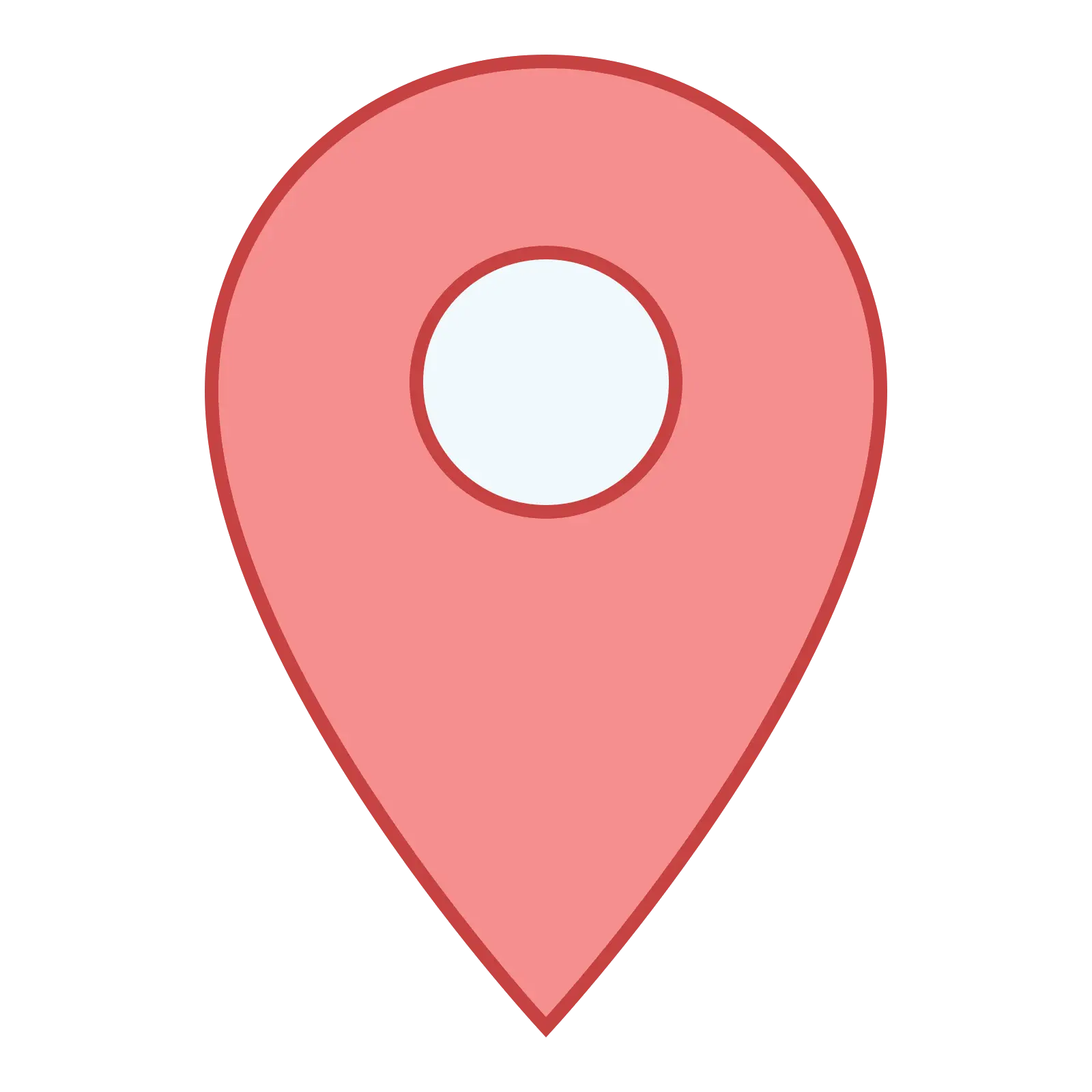 Red Map Location Marker Illustration