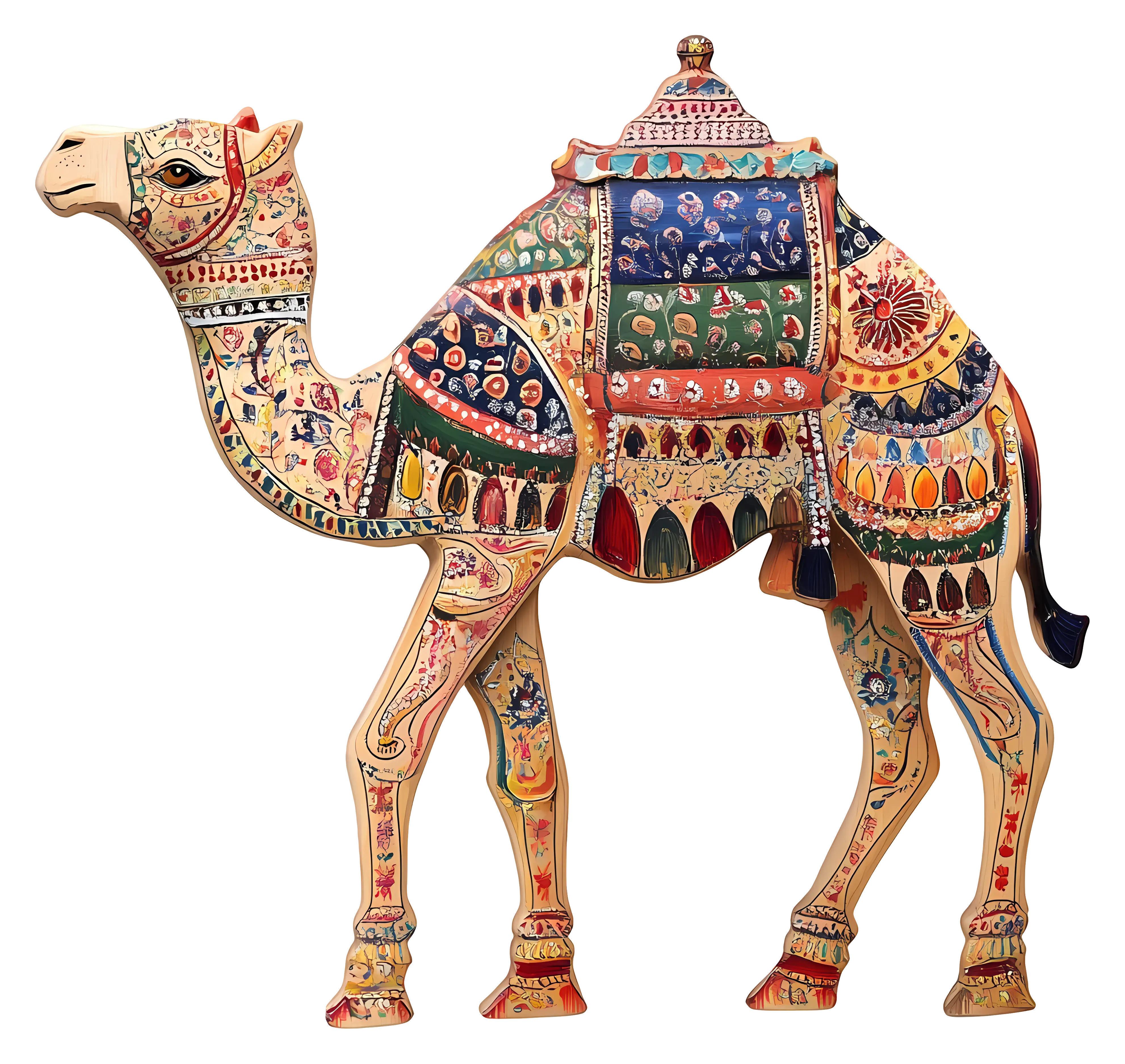 Colorfully Decorated Camel