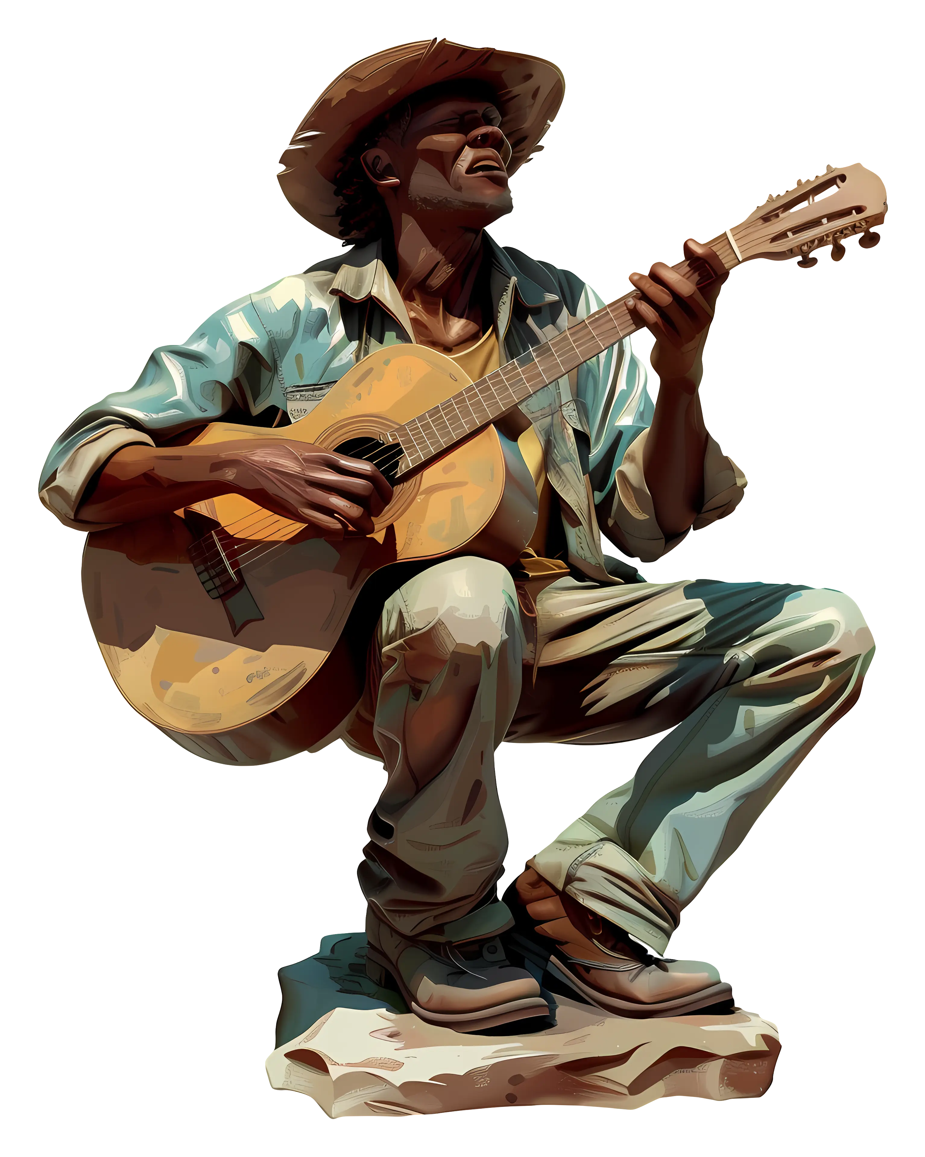 Guitarist Playing Music
