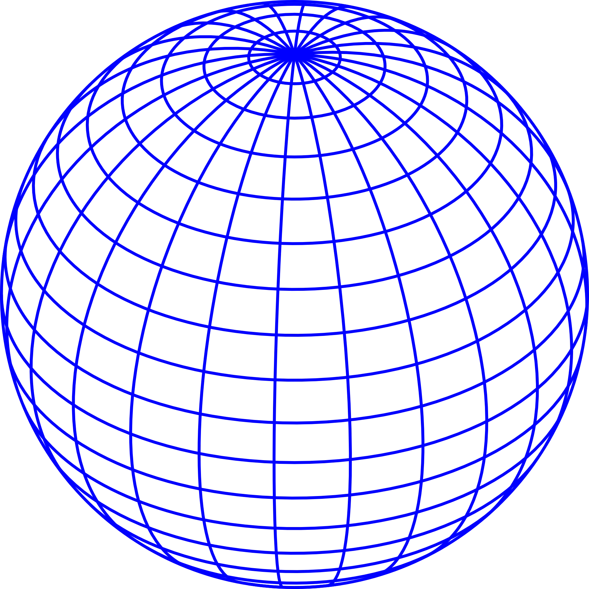 Blue Wireframe Sphere Illustration