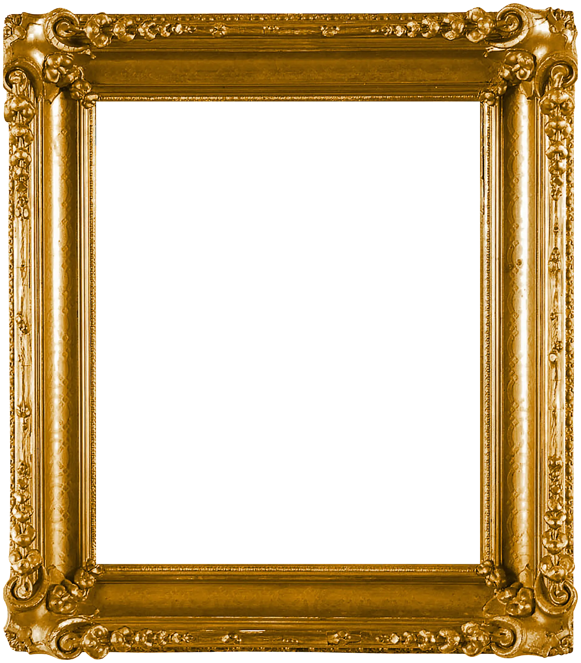 Golden Ornate Picture Frame Illustration