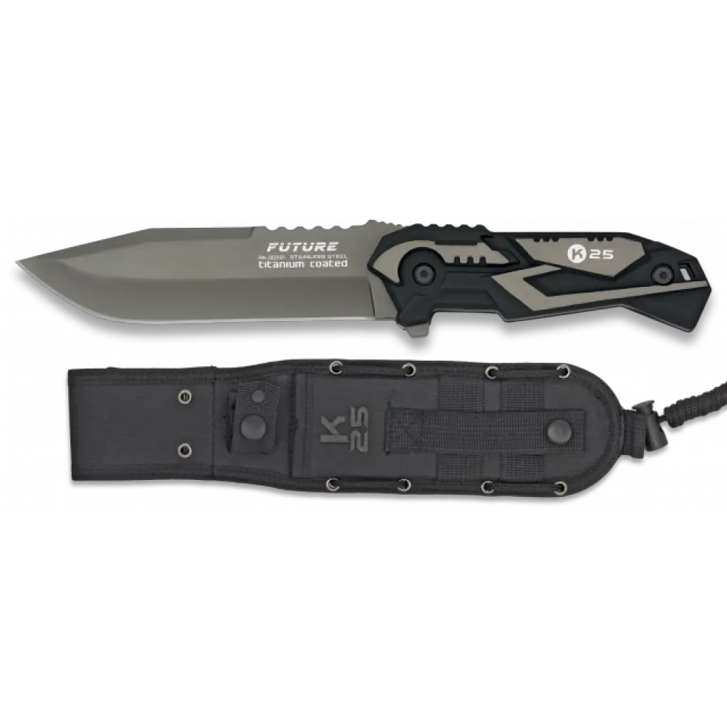 Futuristic Tactical Knife with Sheath