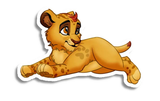 Cute Cartoon Lion Cub