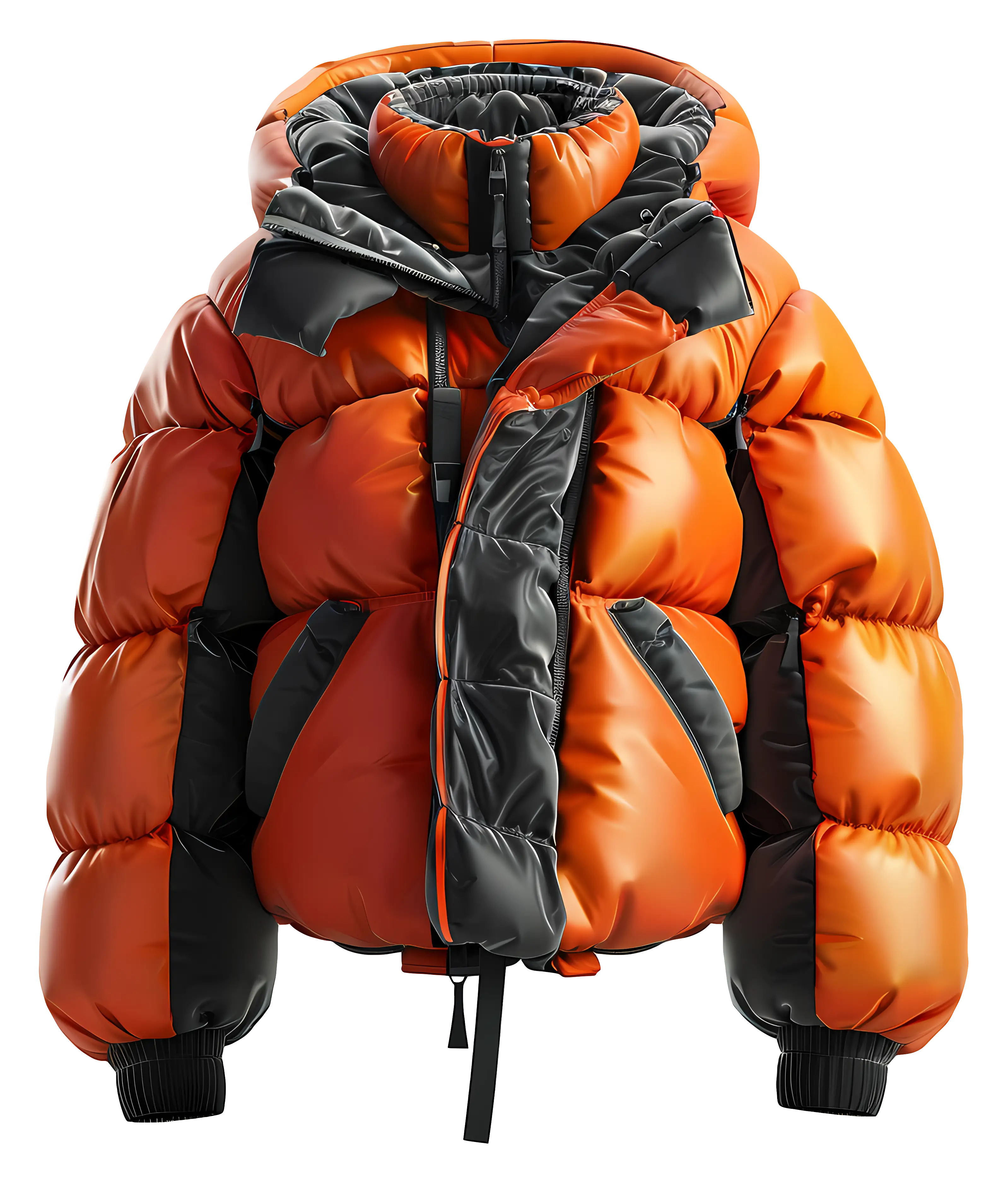 Stylish Orange Puffer Jacket
