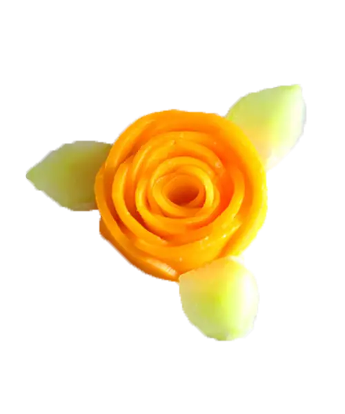 Yellow Rose with Leaves