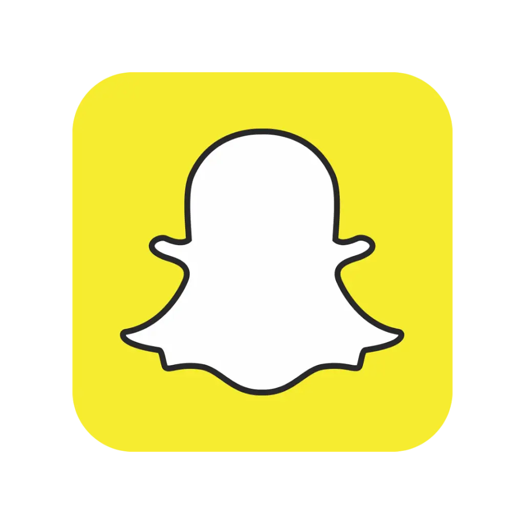 Snapchat Logo with Ghost Icon on Yellow Background