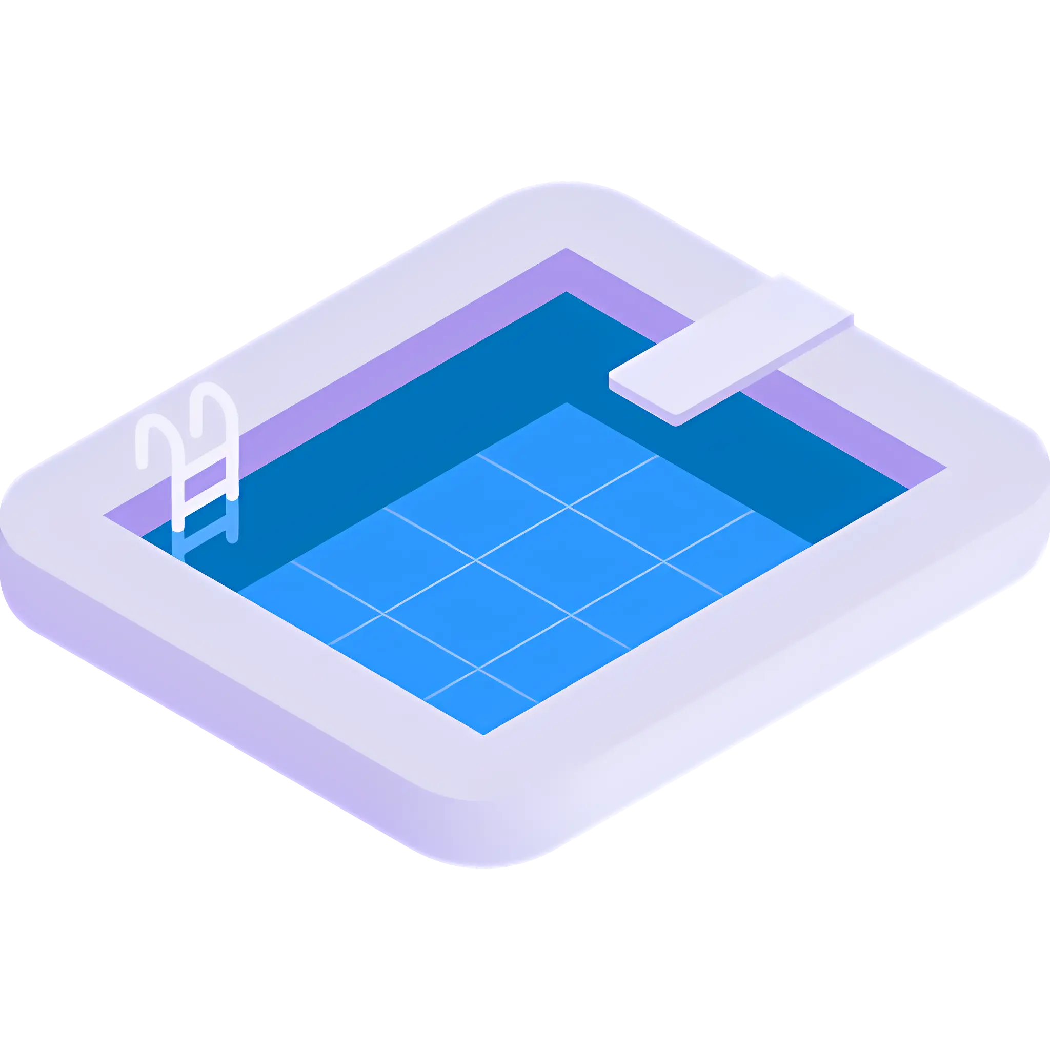 Isometric Swimming Pool with Diving Board