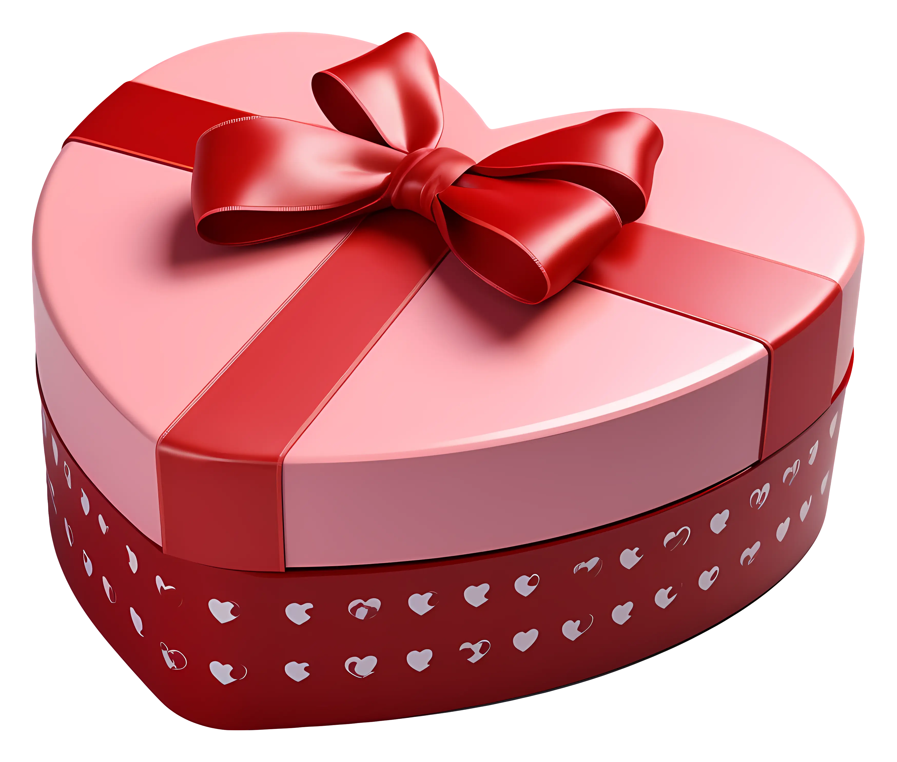 Heart-Shaped Gift Box with Ribbon