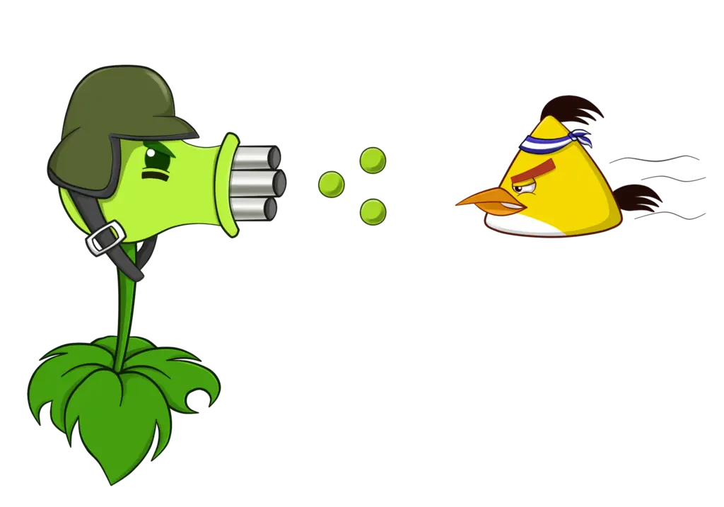 Plants vs Birds Cartoon