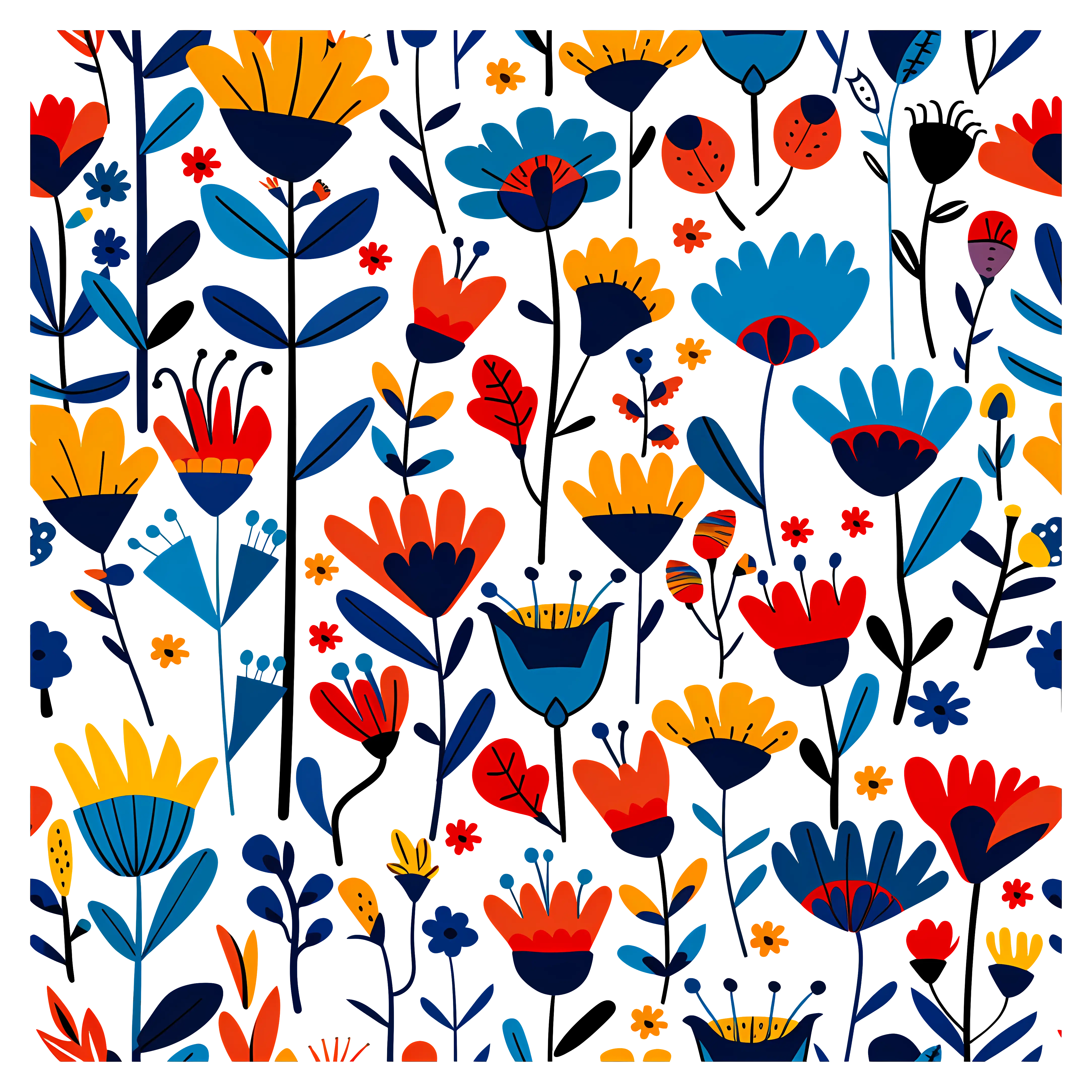 Colorful Floral Pattern Illustration