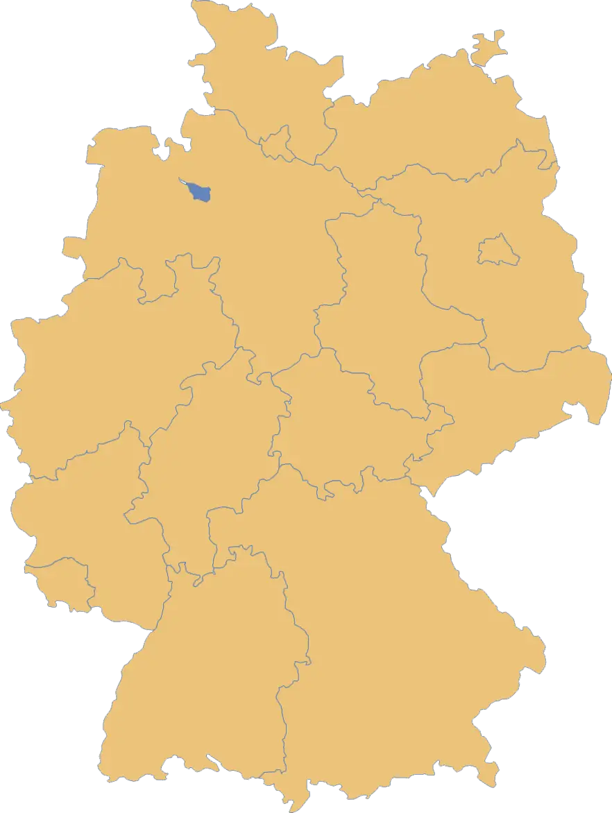 Map of Germany with Regions Outline