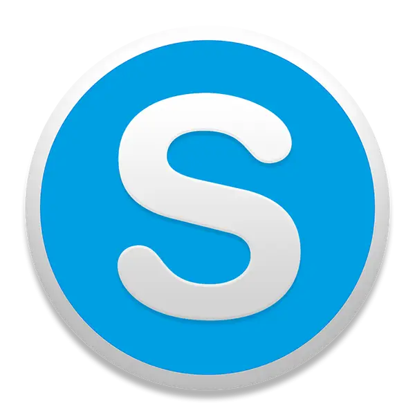 Skype Logo with Blue Background