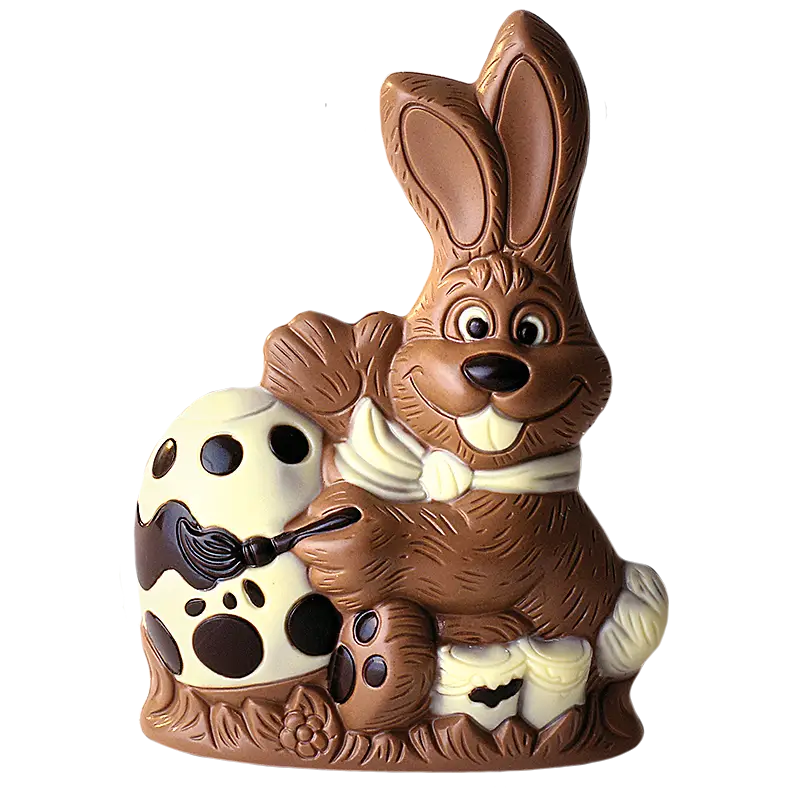 Chocolate Bunny with Easter Egg