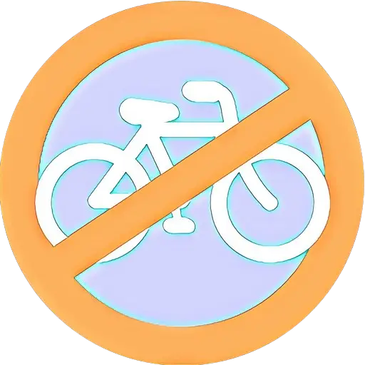 No Bicycles Allowed Warning Sign