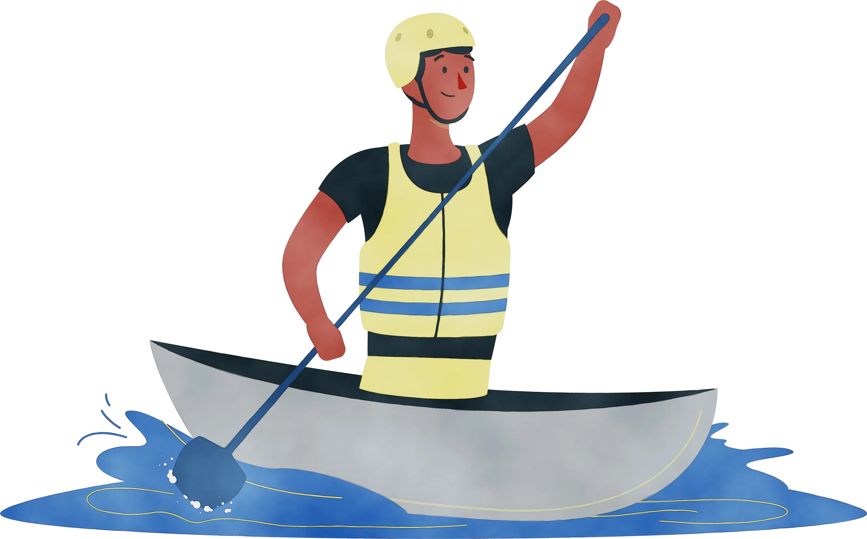 Person Canoeing in Water