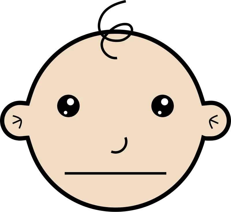 Cute Cartoon Baby Face Drawing