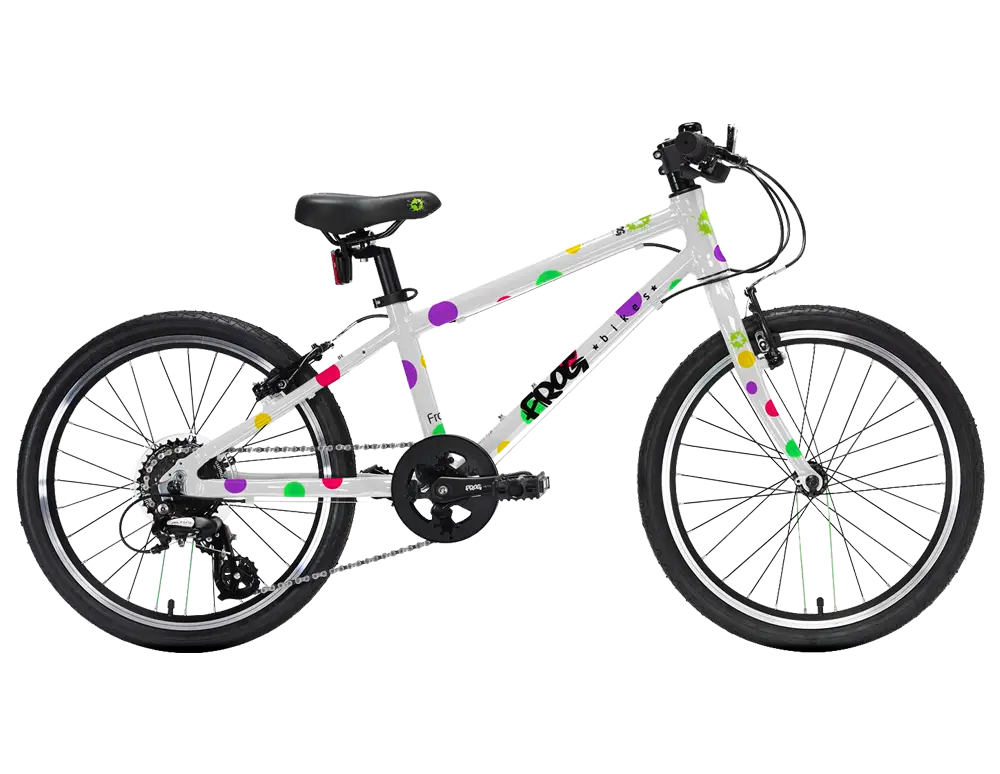 White Bicycle with Colorful Patterns