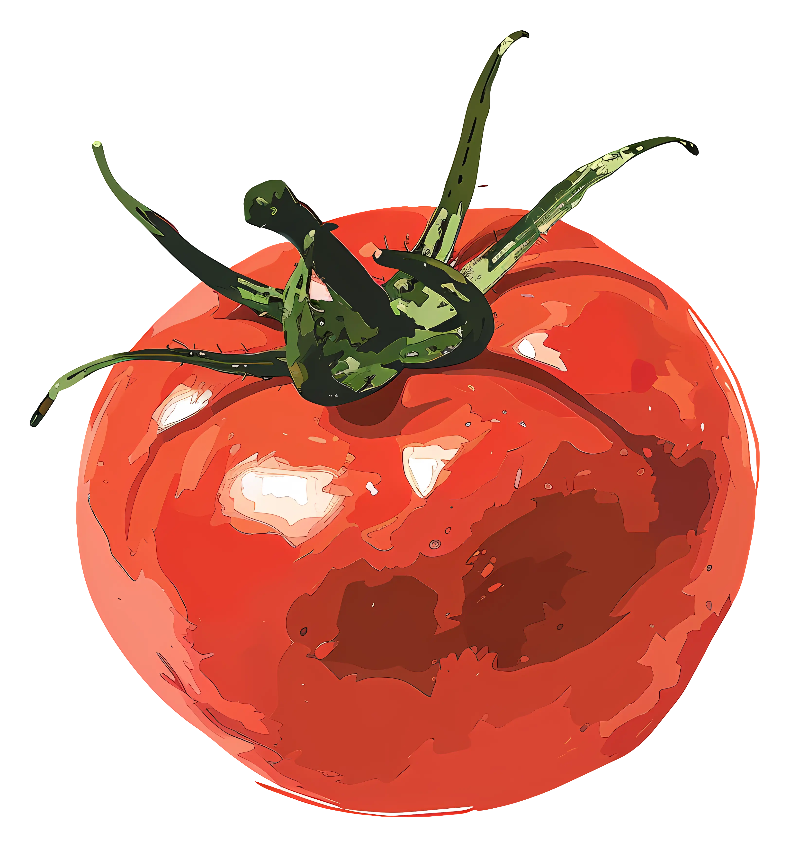 Ripe Tomato Illustration Artwork