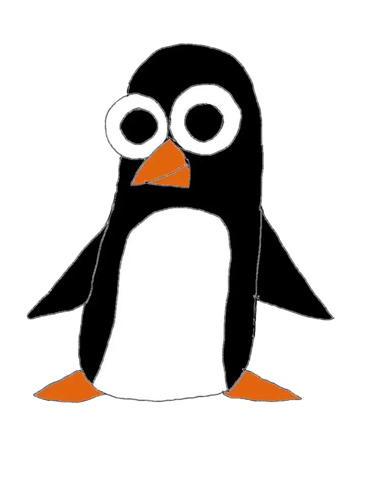 Cute Cartoon Penguin Drawing