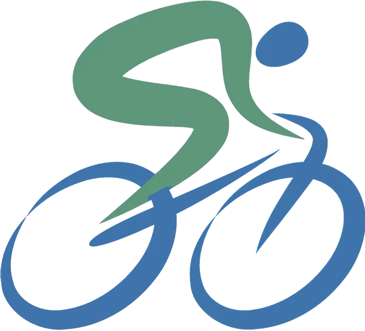 Cyclist Logo in Blue and Green