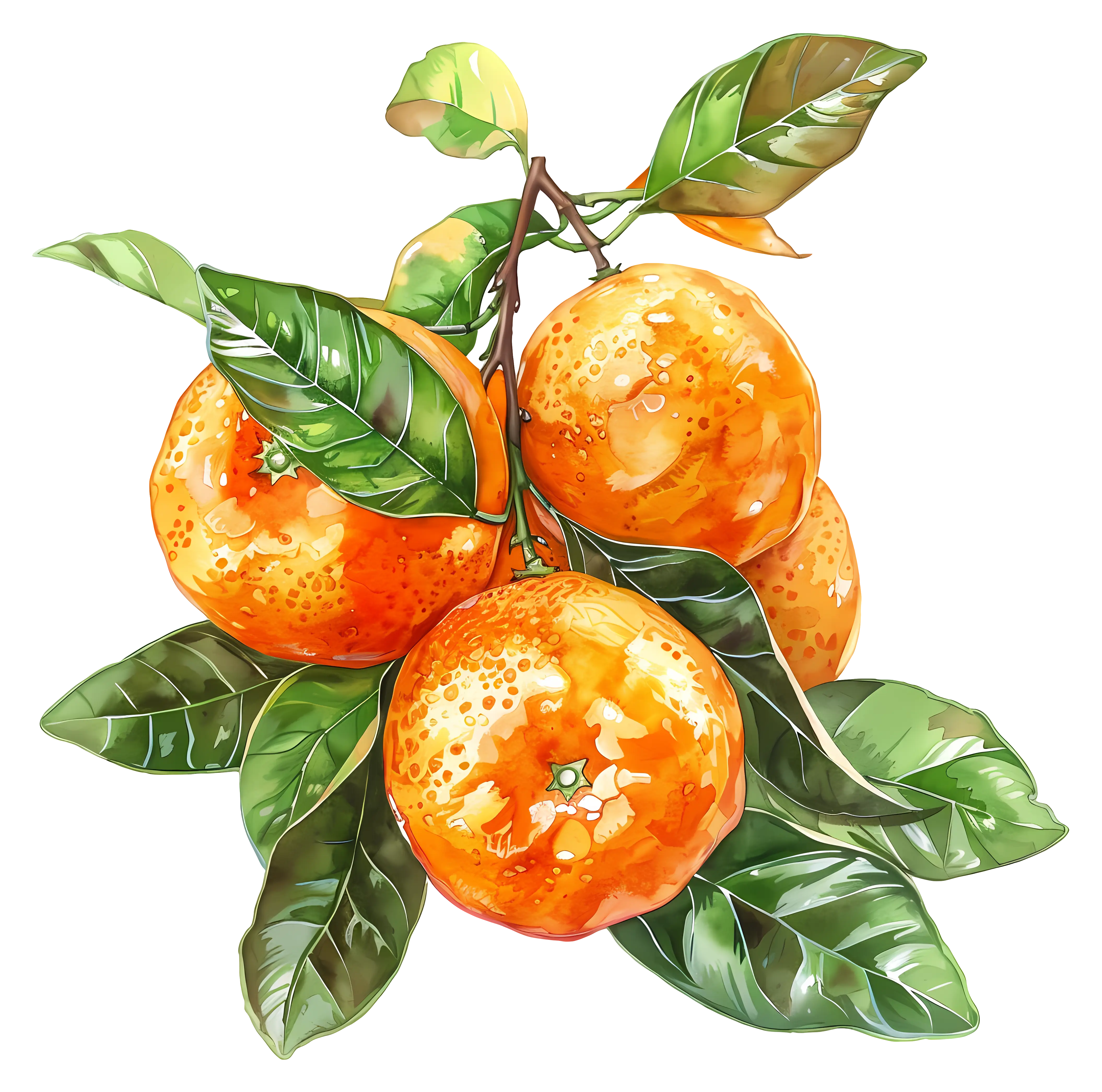 Orange Branch with Vibrant Fruits