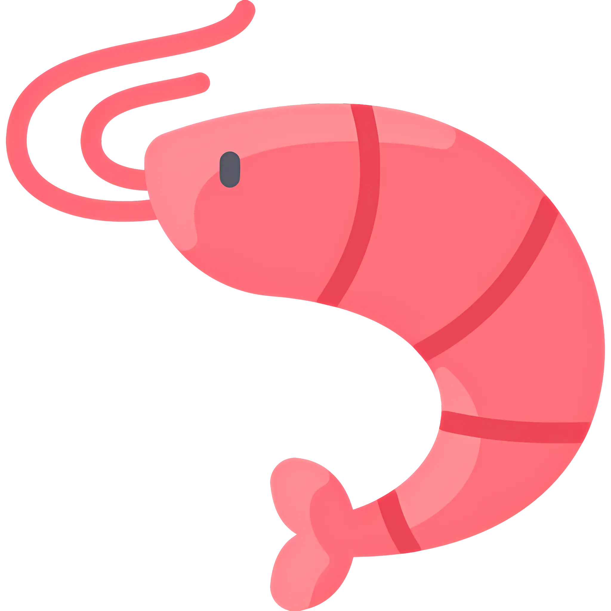 Cartoon Pink Shrimp Illustration