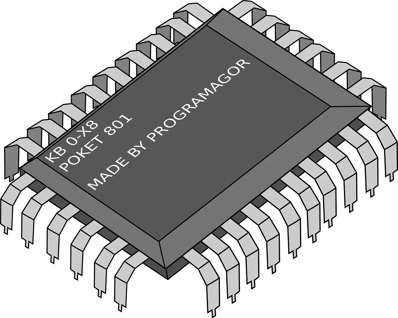 Microchip Illustration for Technology Use