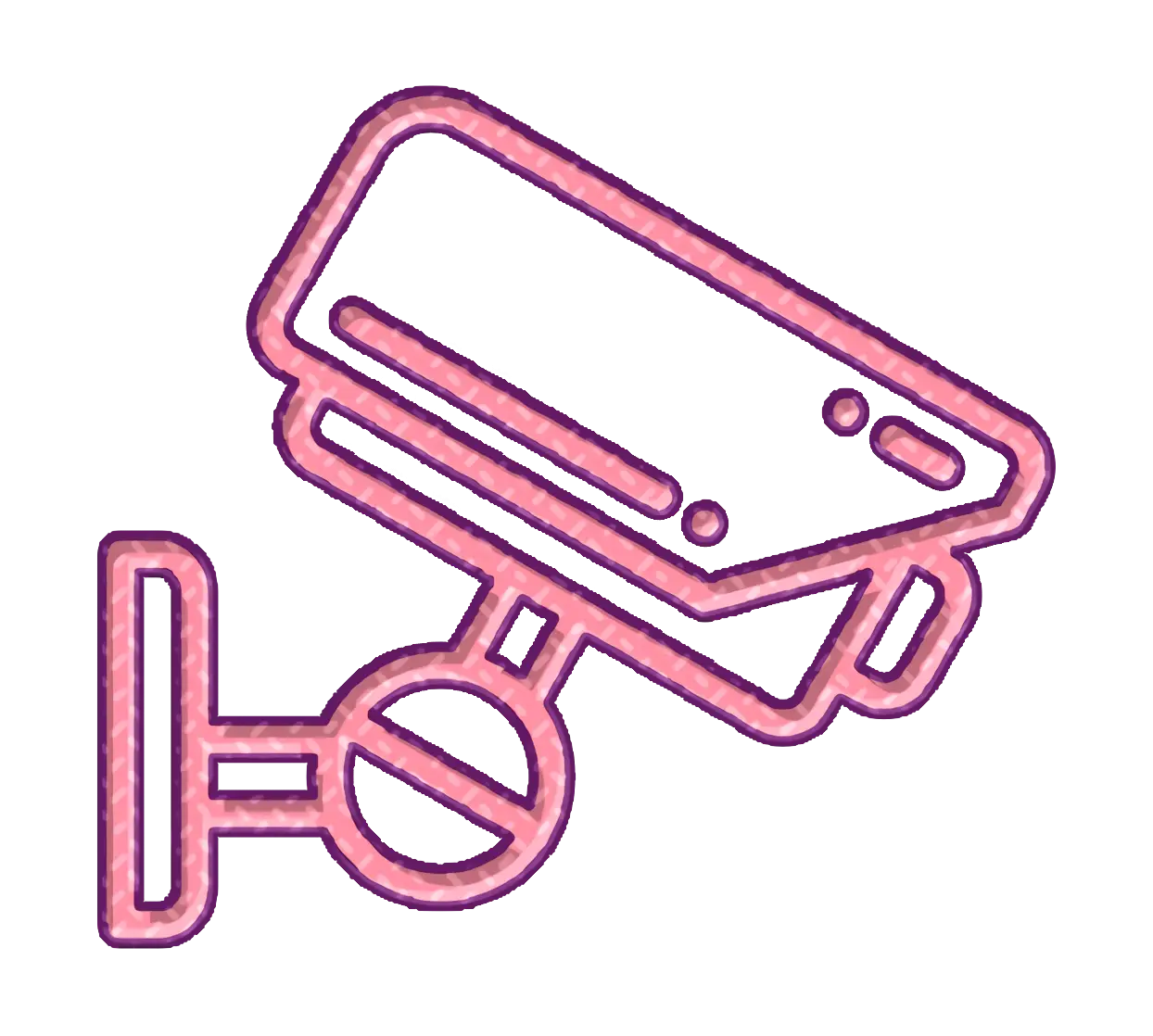 Pink Security Camera Icon