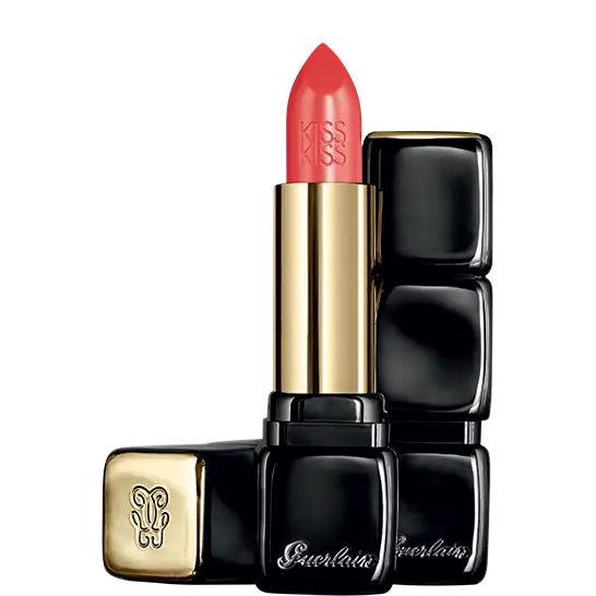 Elegant Red Lipstick in Black and Gold Design