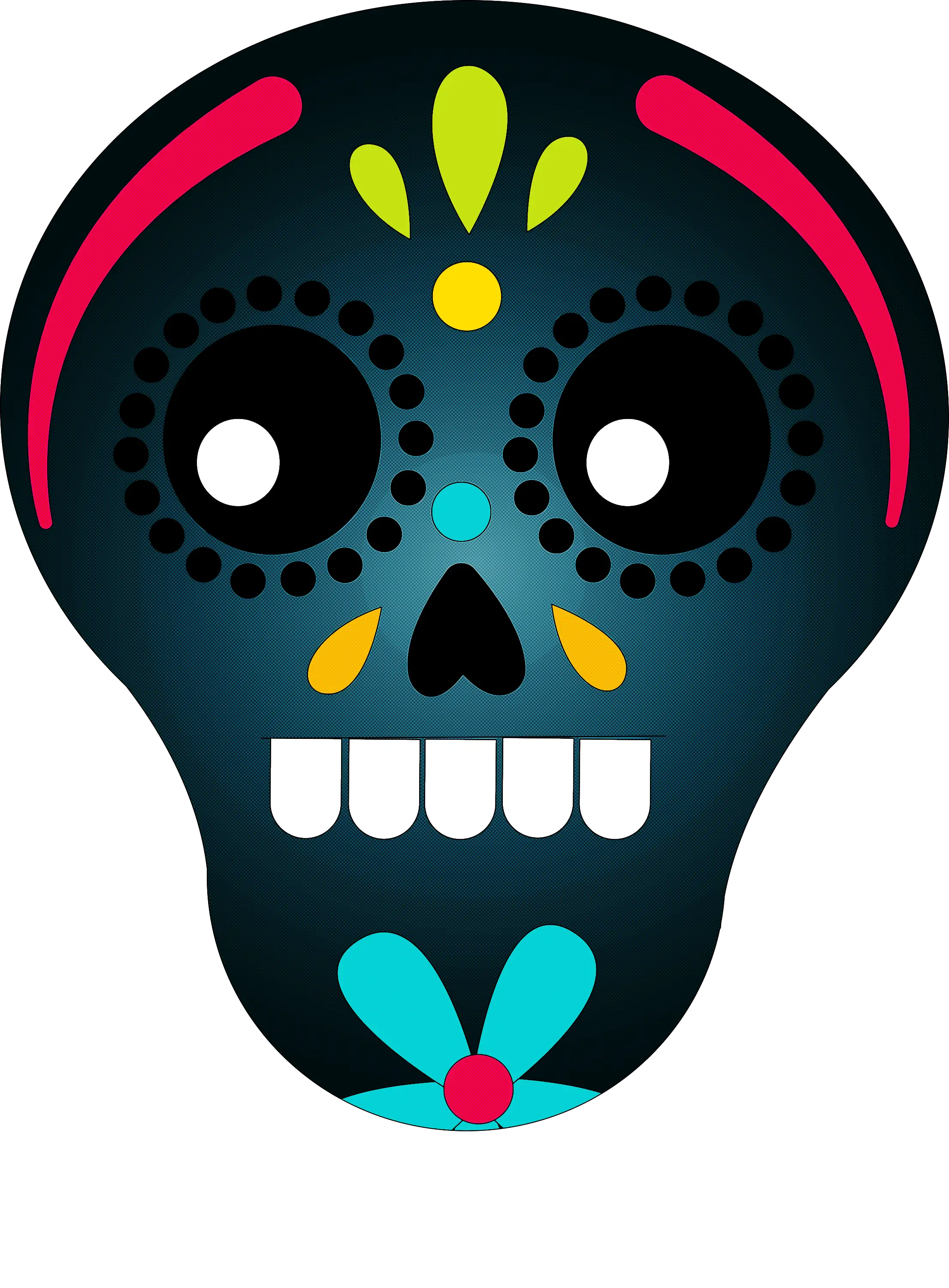 Colorful Sugar Skull for Day of the Dead