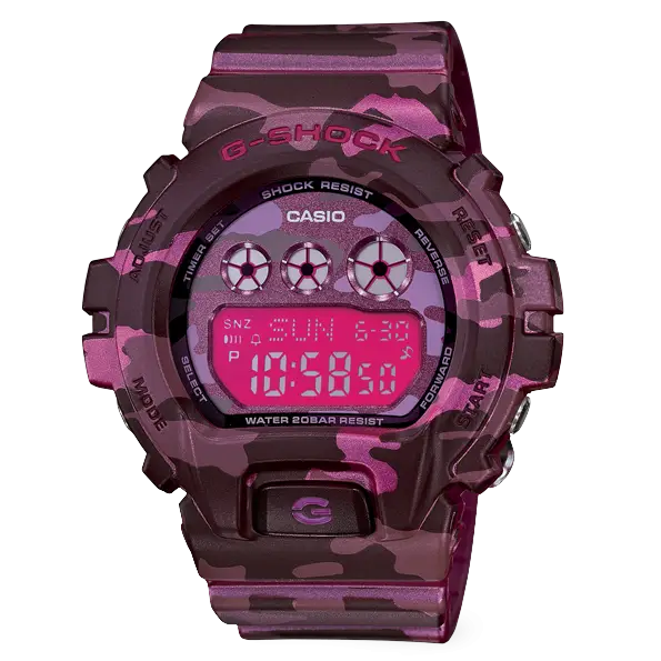 Pink Camouflage Digital Watch