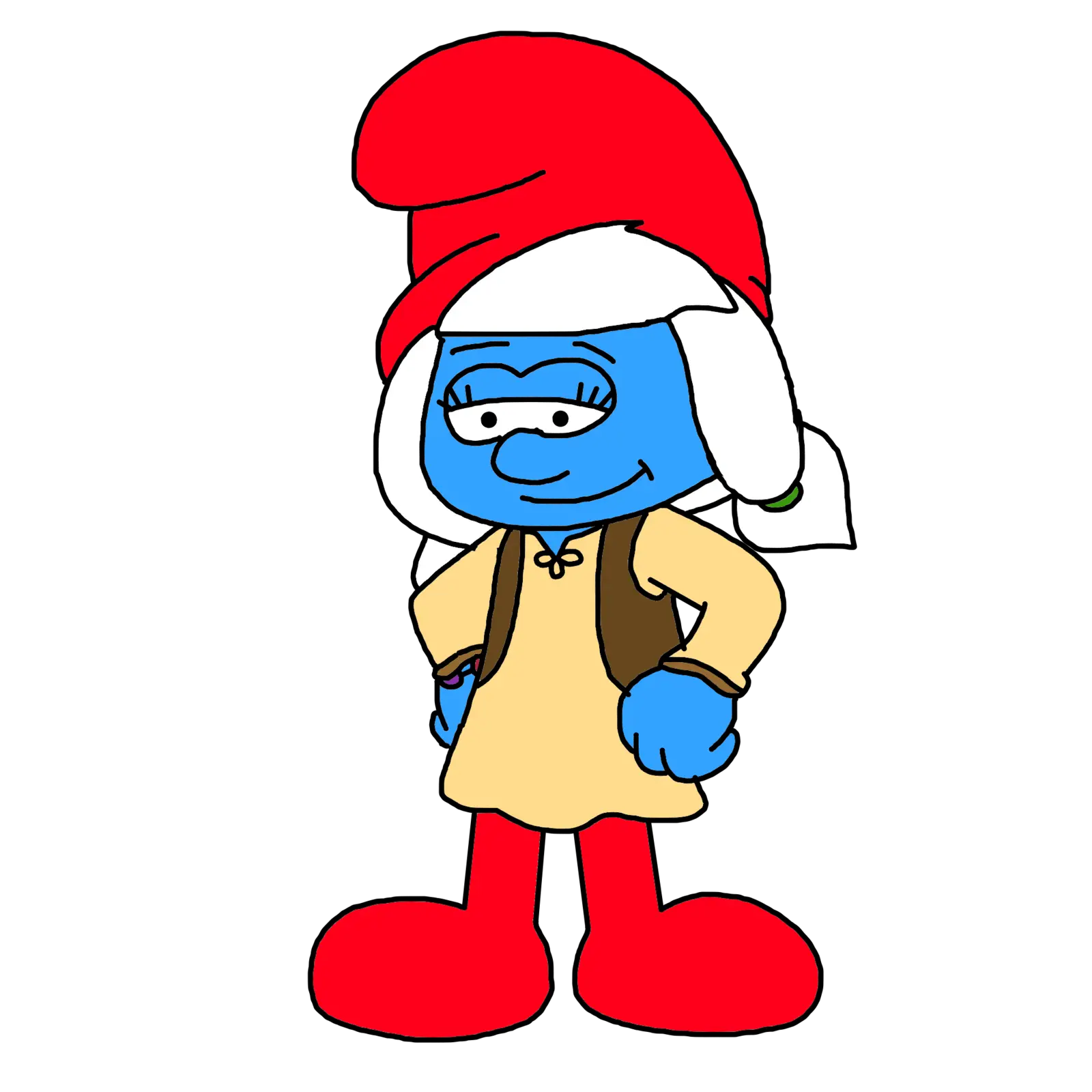 Smurf Character in Red Hat