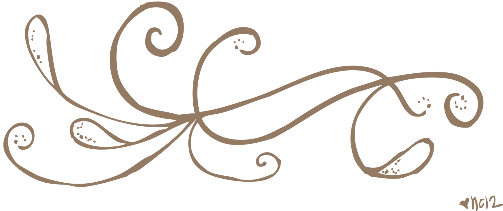 Brown Swirl Doodle
