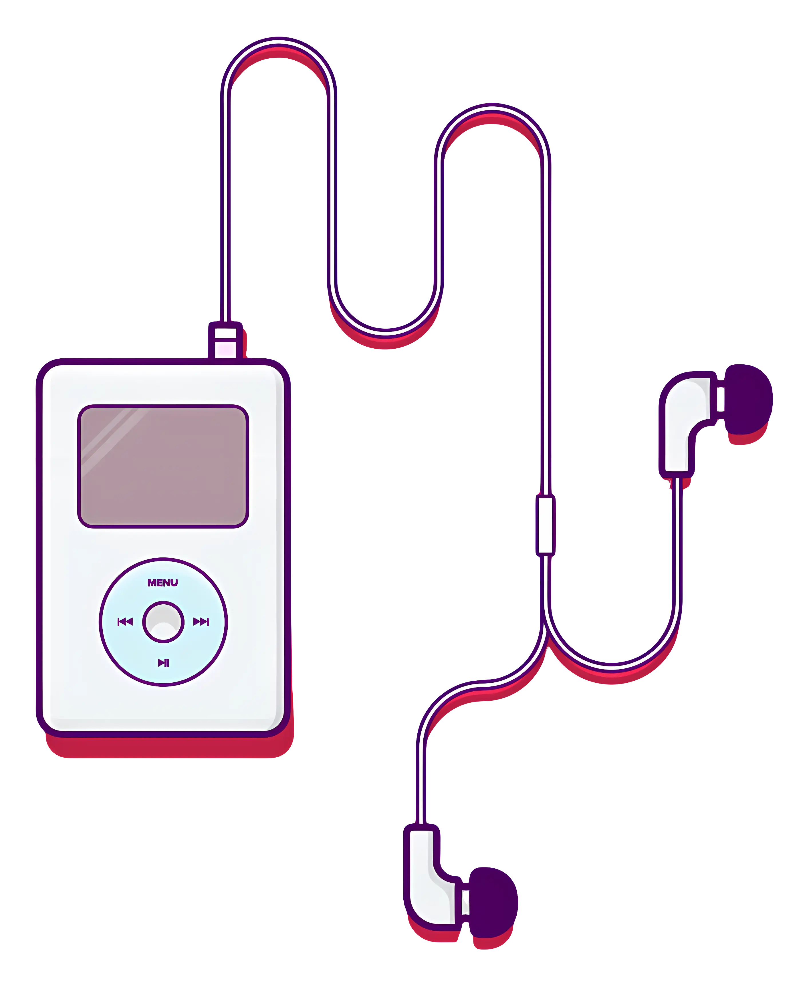 Music Player with Earphones