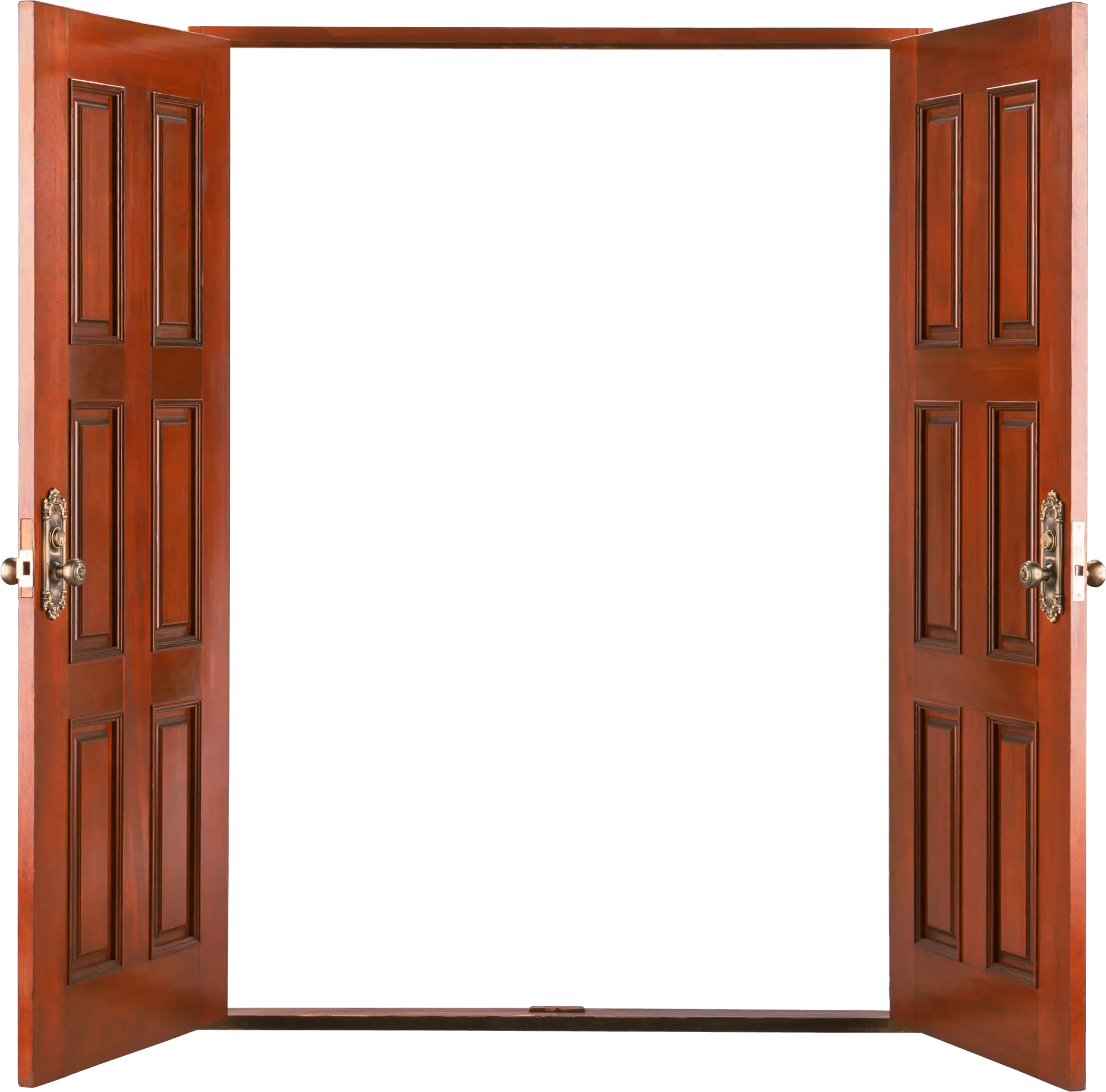 Open Wooden Double Doors