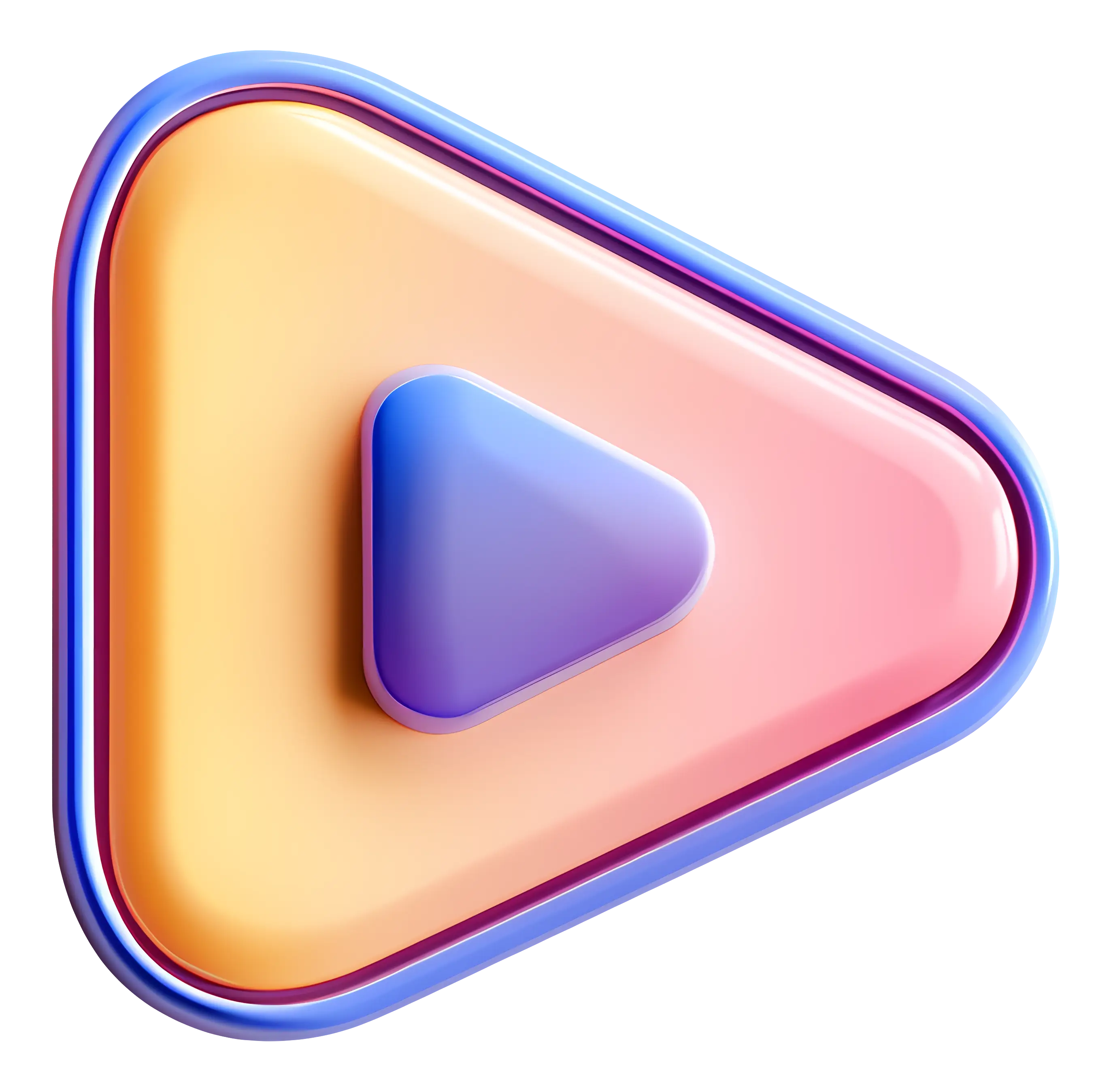 Colorful Gradient Play Button Icon