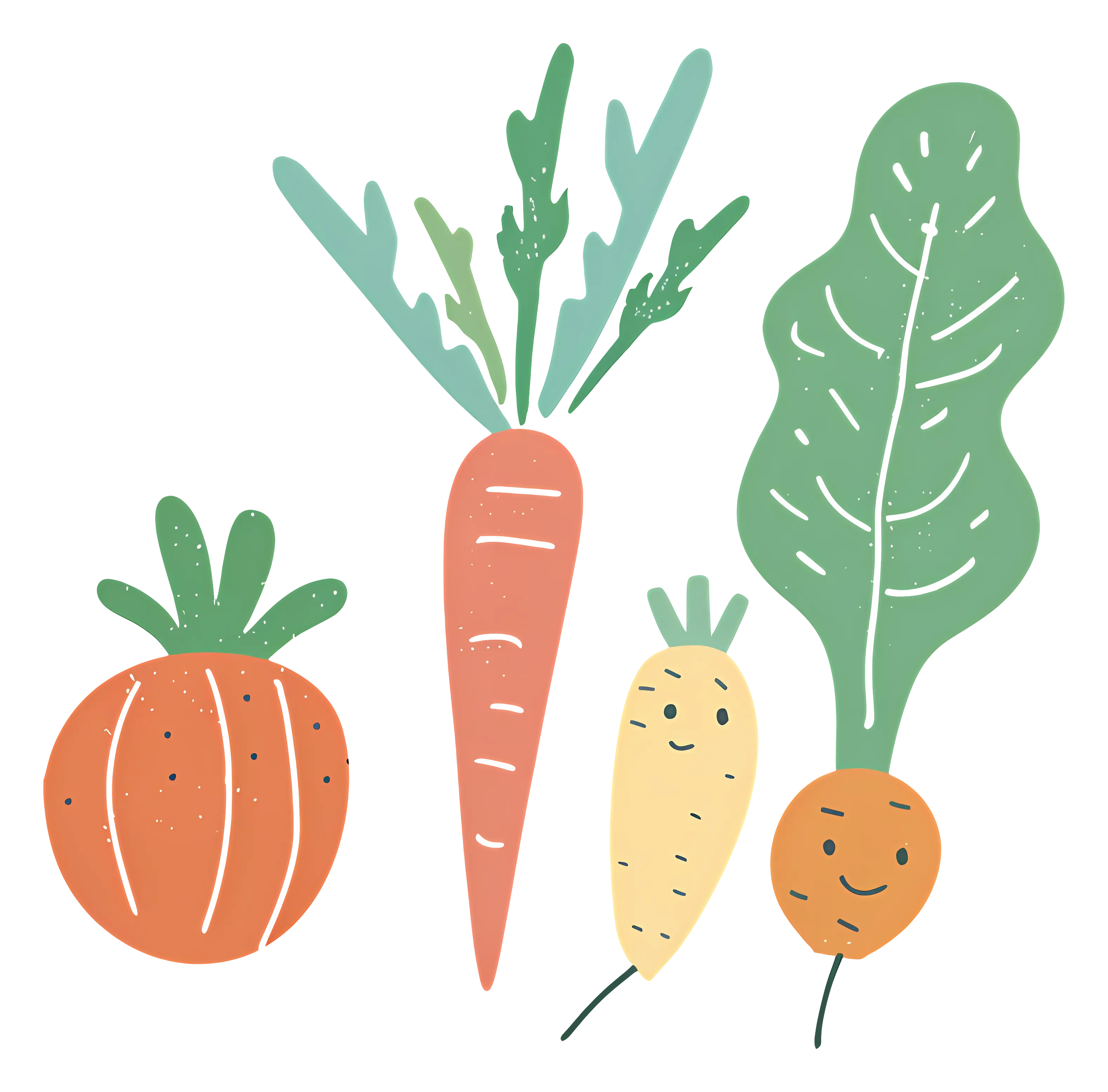 Cute Doodle Vegetables