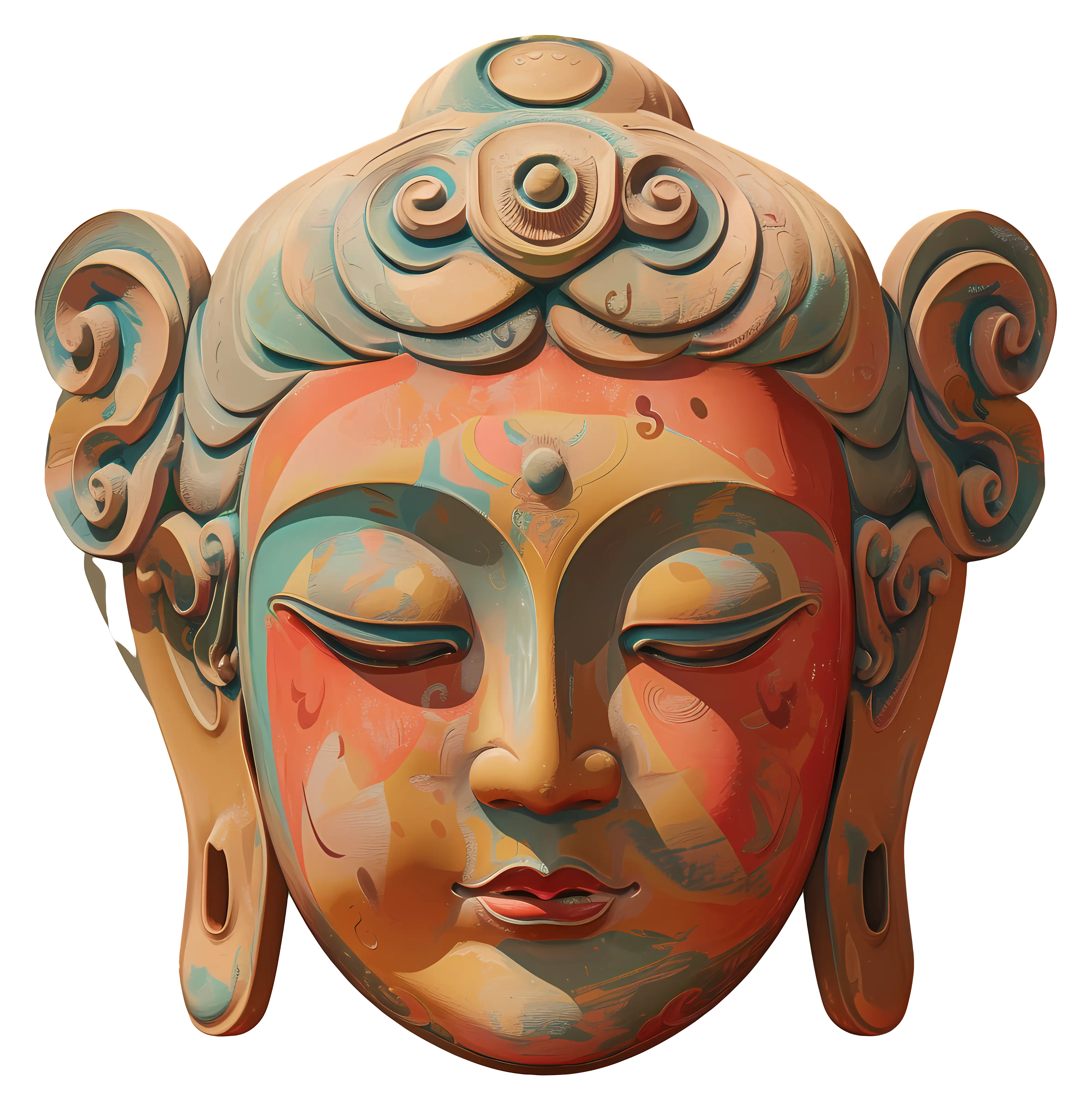Decorative Cultural Face Sculpture