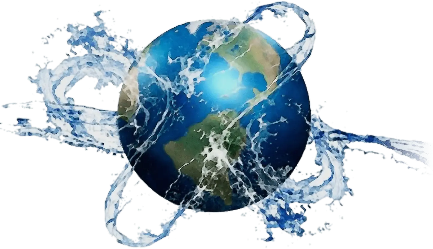 Earth with Water Splash
