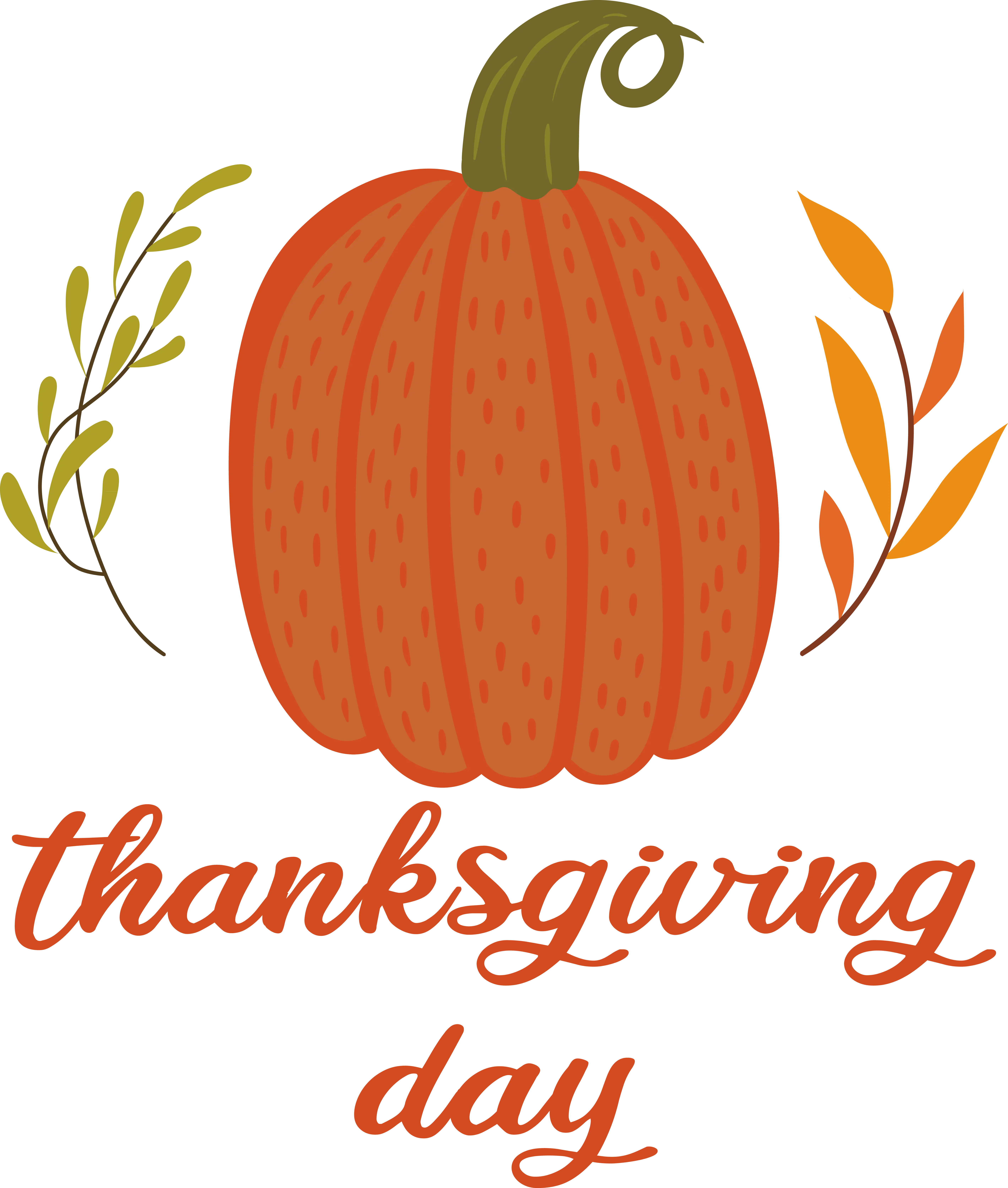 Tall Textured Orange Pumpkin for Thanksgiving