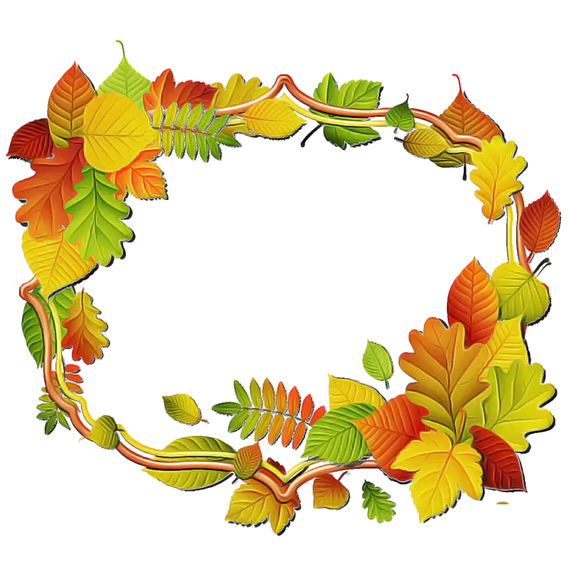 Vibrant Autumn Leaves Wreath Decoration