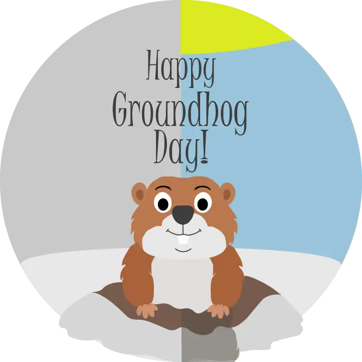 Happy Groundhog Day Illustration