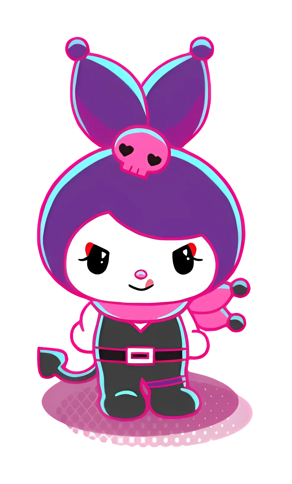 Cute Character in Purple Costume
