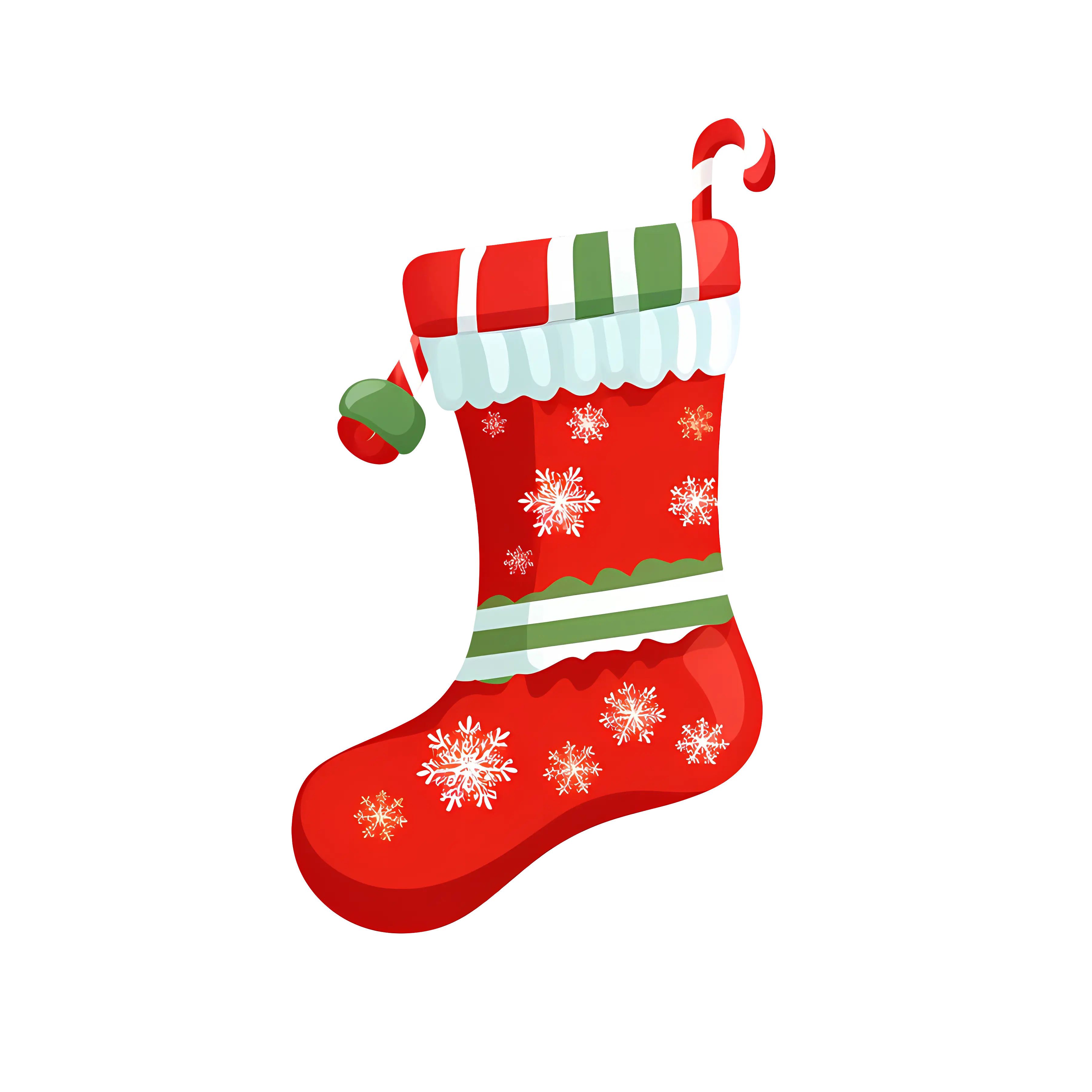 Festive Christmas Stocking With Snowflake Design